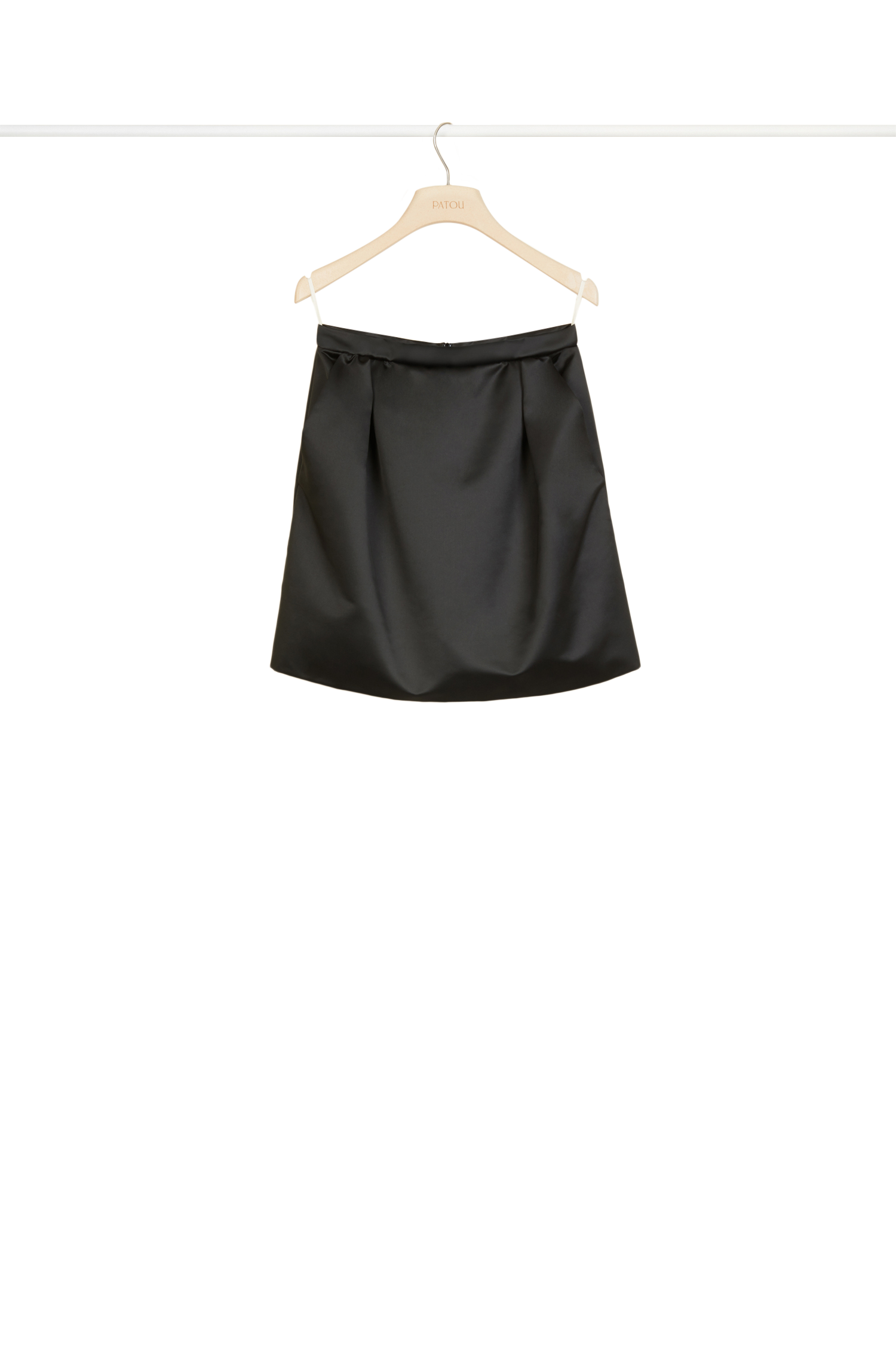 Jupe tulipe en satin duchesse - Noir