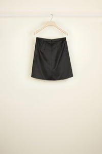 Jupe tulipe en satin duchesse - Noir