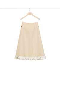 Jupe safari en coton - Vanille