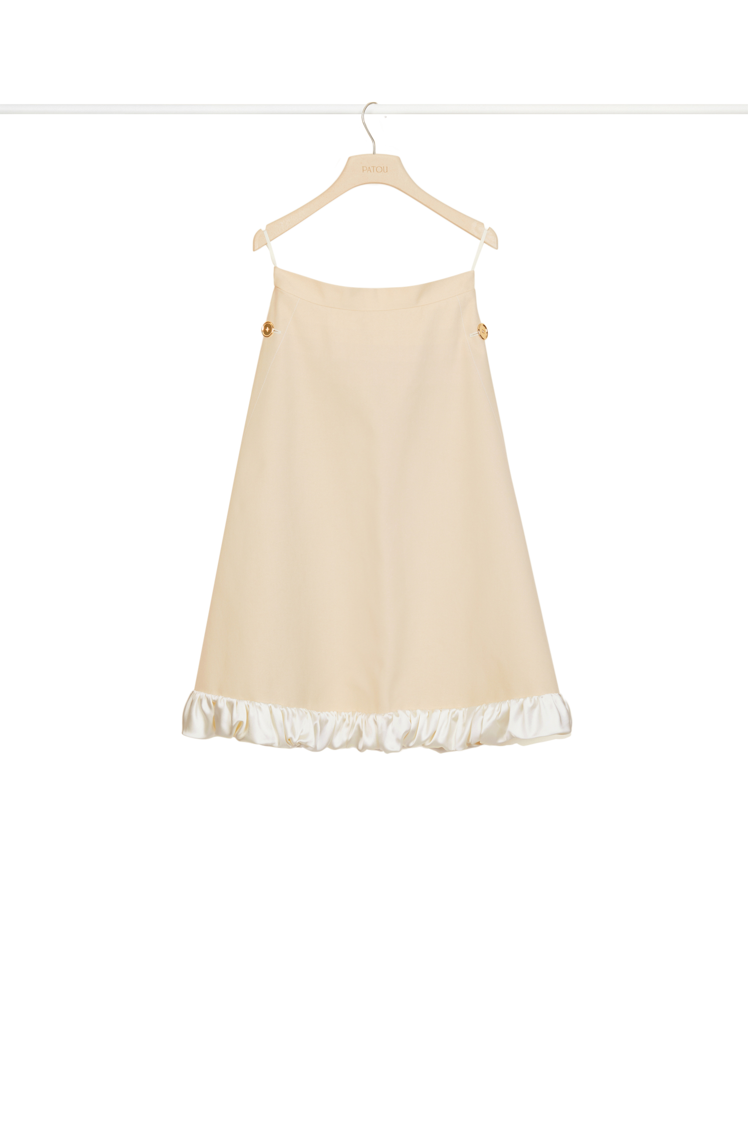 Jupe safari en coton - Vanille