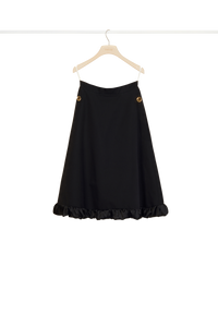 Jupe safari en coton - Noir