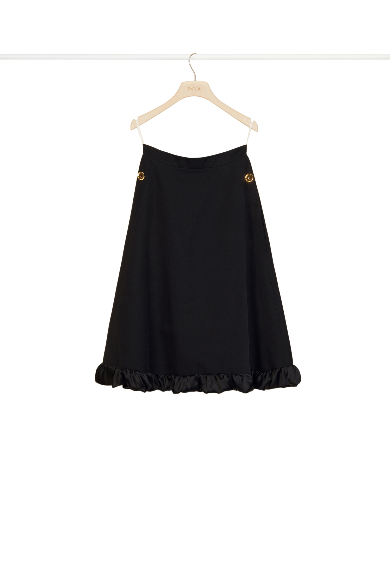 Jupe safari en coton - Noir