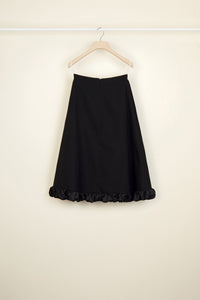 Jupe safari en coton - Noir