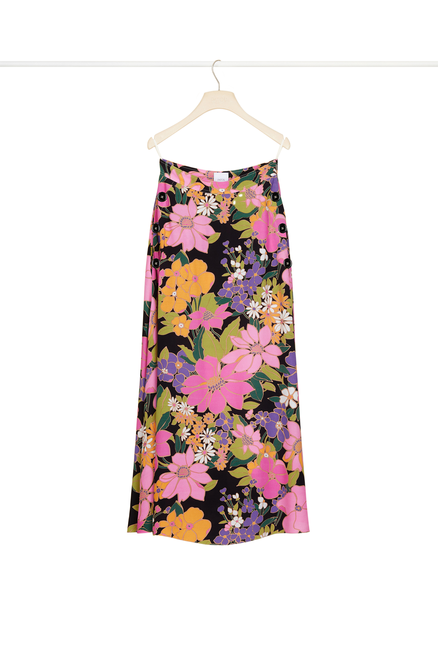 Jupe midi en crêpe imprimé - Autumn Flowers