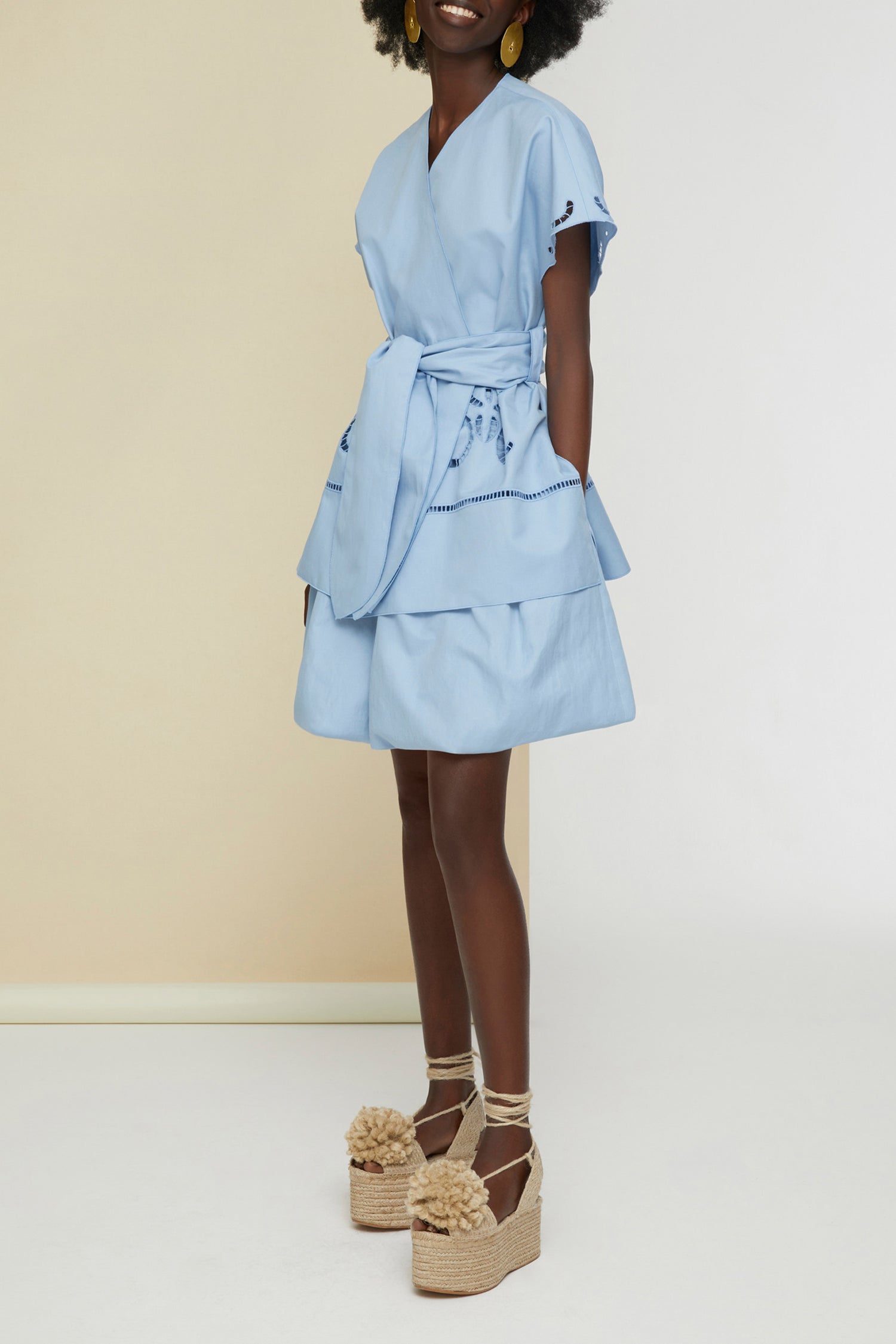 Jupe boule en coton - Blueberry