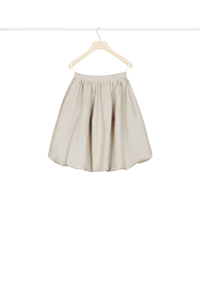 Jupe boule en coton - Gris cendre