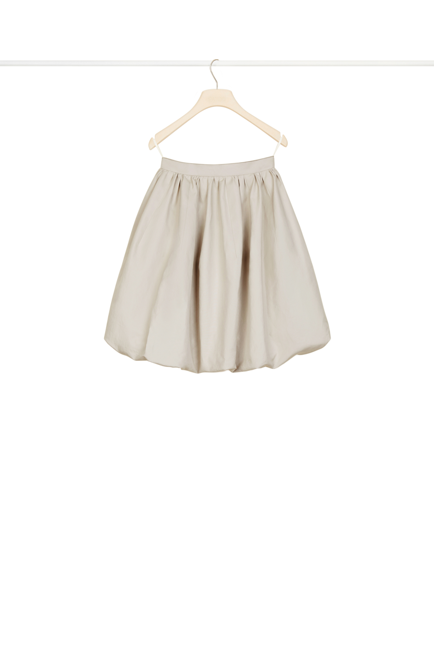 Jupe boule en coton - Gris cendre