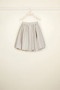 Jupe boule en coton - Gris cendre