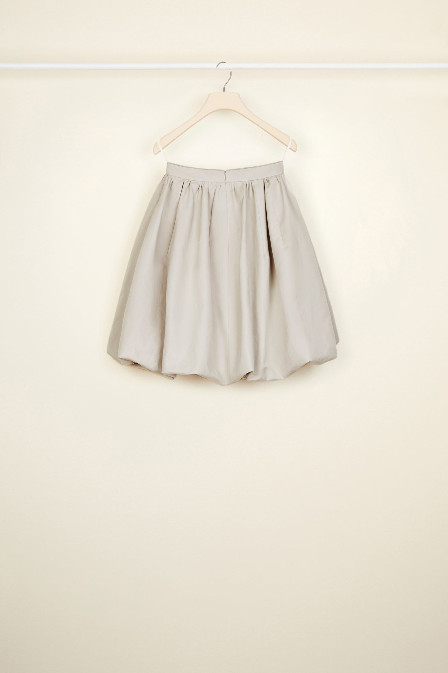 Jupe boule en coton - Gris cendre