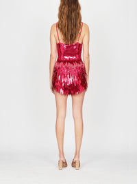 Combi-short E.Franchi en sequins - Rose