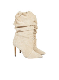 Bottine Stevie 10 en cuir - Ecru