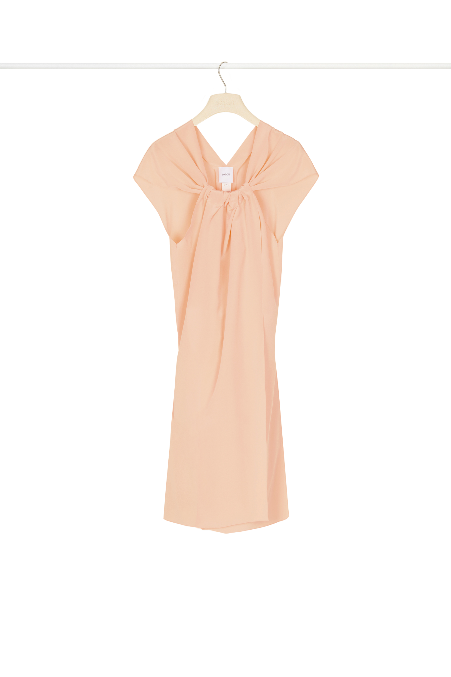 Haut asymétrique en soie - Corail