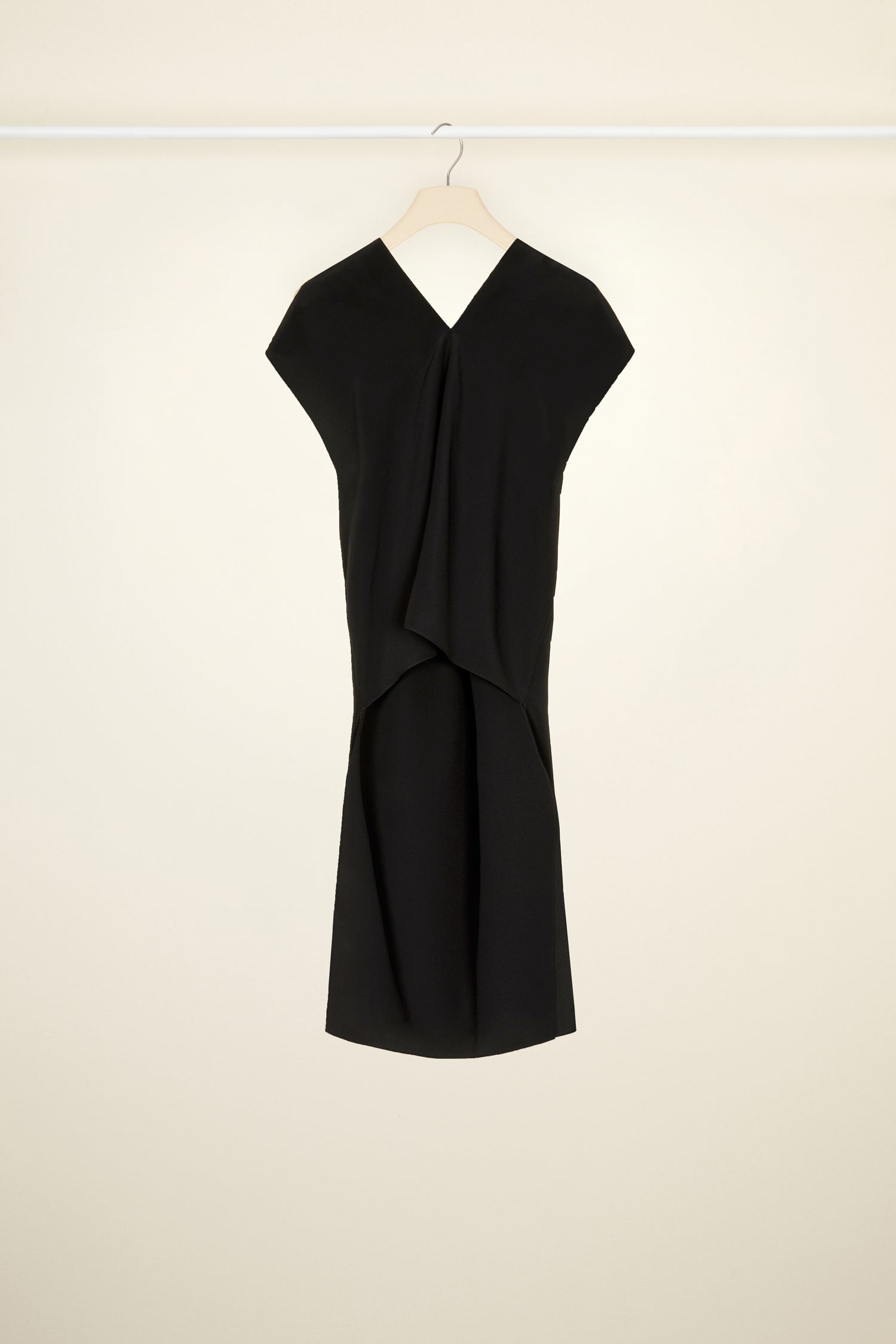 Haut asymétrique en soie - Noir