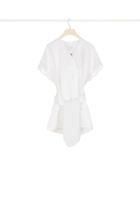 Haut en coton à broderie ajourée - Blanc