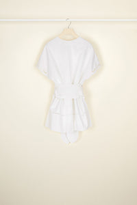 Haut en coton à broderie ajourée - Blanc