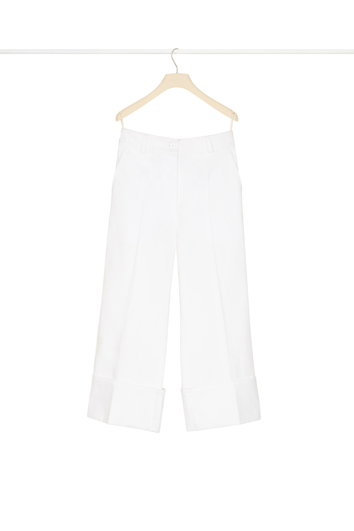 Pantalon iconique en coton à chevrons - Perle