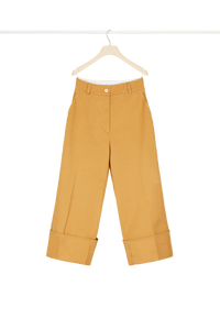 Pantalon iconique en coton chevronné - Cuivre