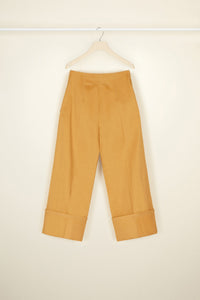 Pantalon iconique en coton chevronné - Cuivre