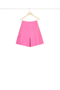 Short taille haute en laine vierge
 - Framboise