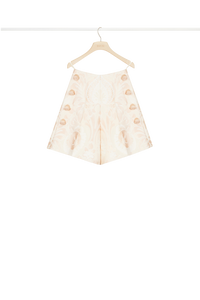 Short taille haute en jacquard - Fleur de Pêche