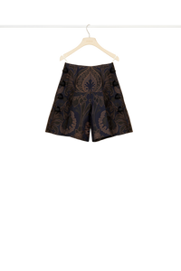 Short taille haute en jacquard - Marine Ambre