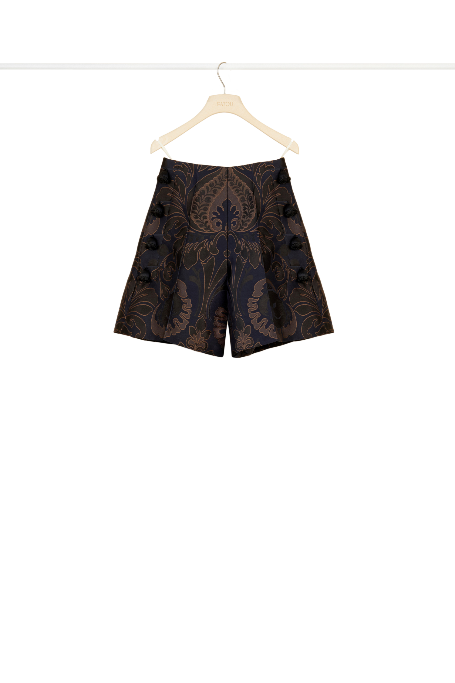 Short taille haute en jacquard - Marine Ambre