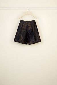 Short taille haute en jacquard - Marine Ambre