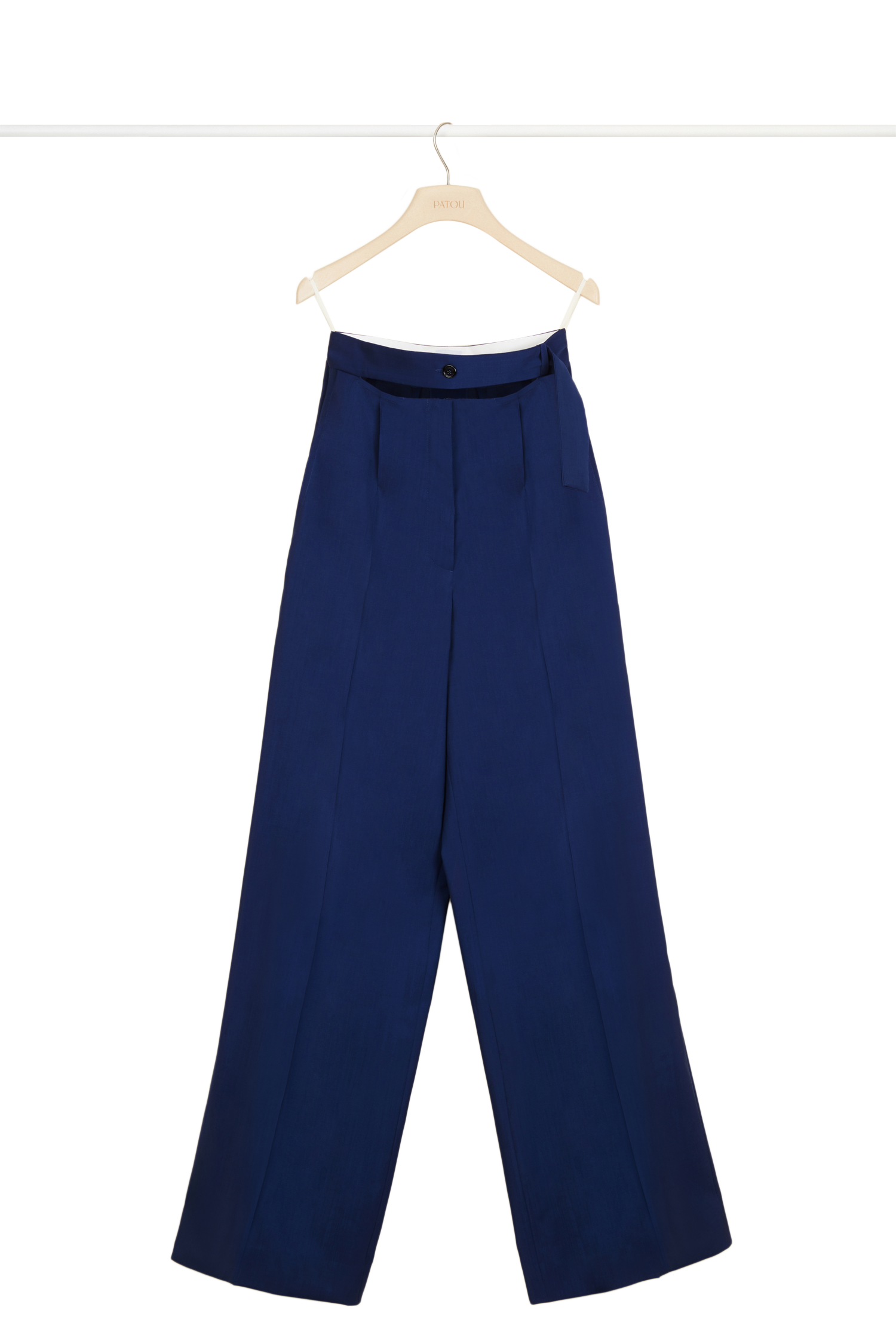 Pantalon ample en laine d'été - Bleu Persan