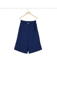 Short fluide en laine d'été - Bleu Persan