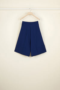 Short fluide en laine d'été - Bleu Persan