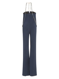 Combinaison E.Franchi décolleté en perles - Bleu