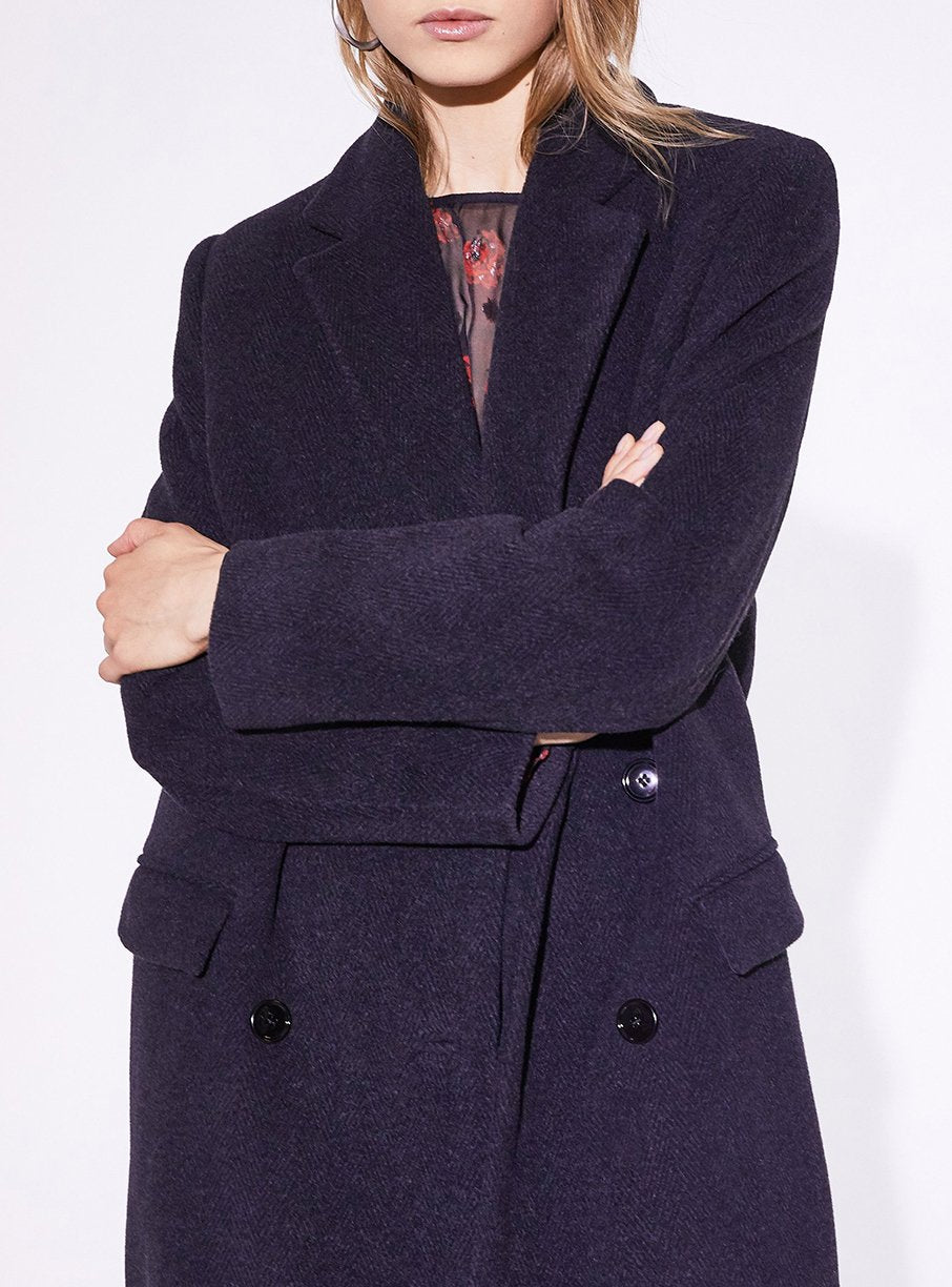 Manteau Delos en laine - Dark Grey