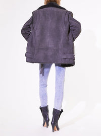 Peau Lainée Comody en cuir - Anthracite