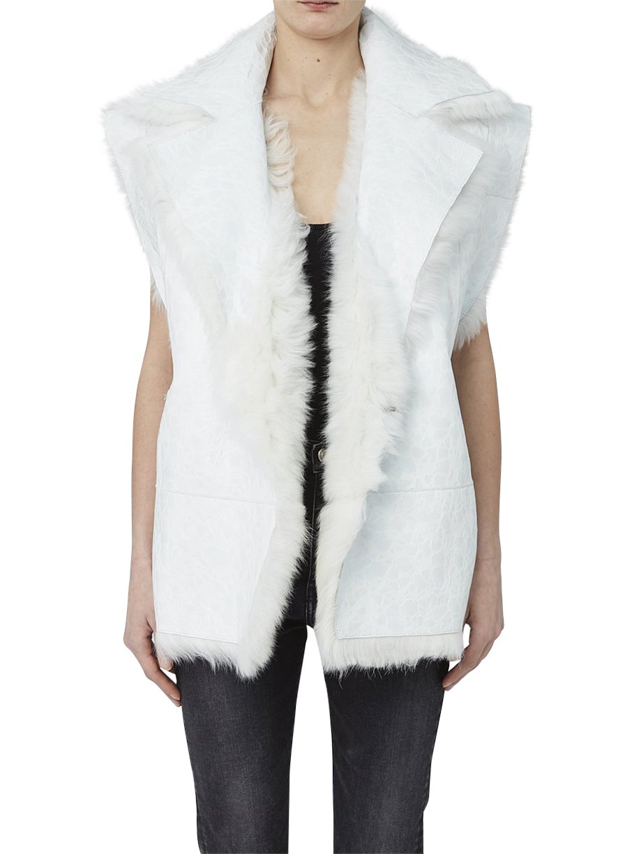 Peau Lainée Olair en cuir - White