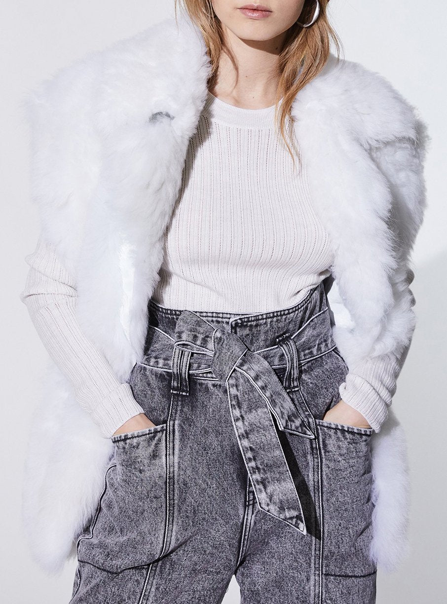 Peau Lainée Olair en cuir - White