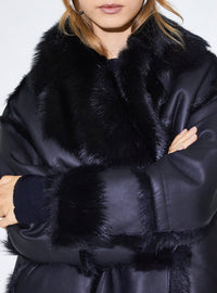 Peau Lainée Zumar en cuir - Black