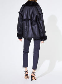Peau Lainée Zumar en cuir - Black