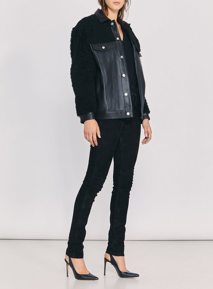Veste Novus en cuir - Black