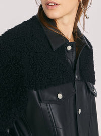 Veste Novus en cuir - Black