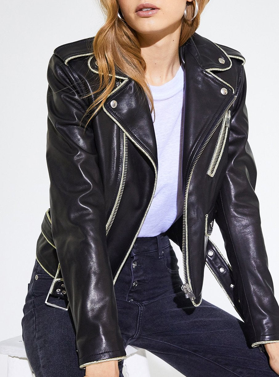 Perfecto Allumy en cuir - Black