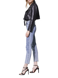 Perfecto Leufy en cuir - Black