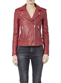 Perfecto Newhan en cuir - Cranberry