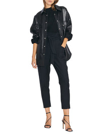 Surchemise Edda en cuir - Black