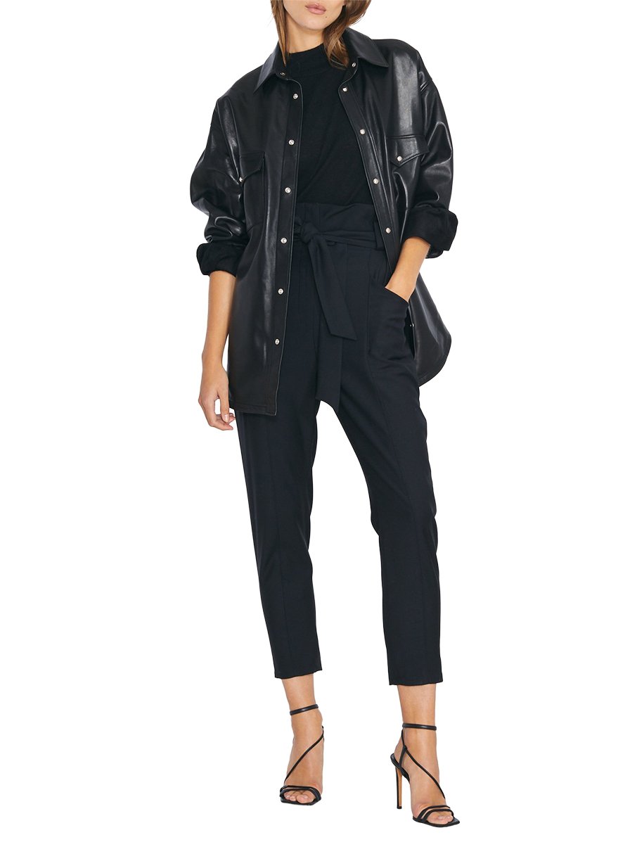 Surchemise Edda en cuir - Black