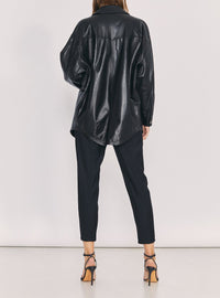 Surchemise Edda en cuir - Black