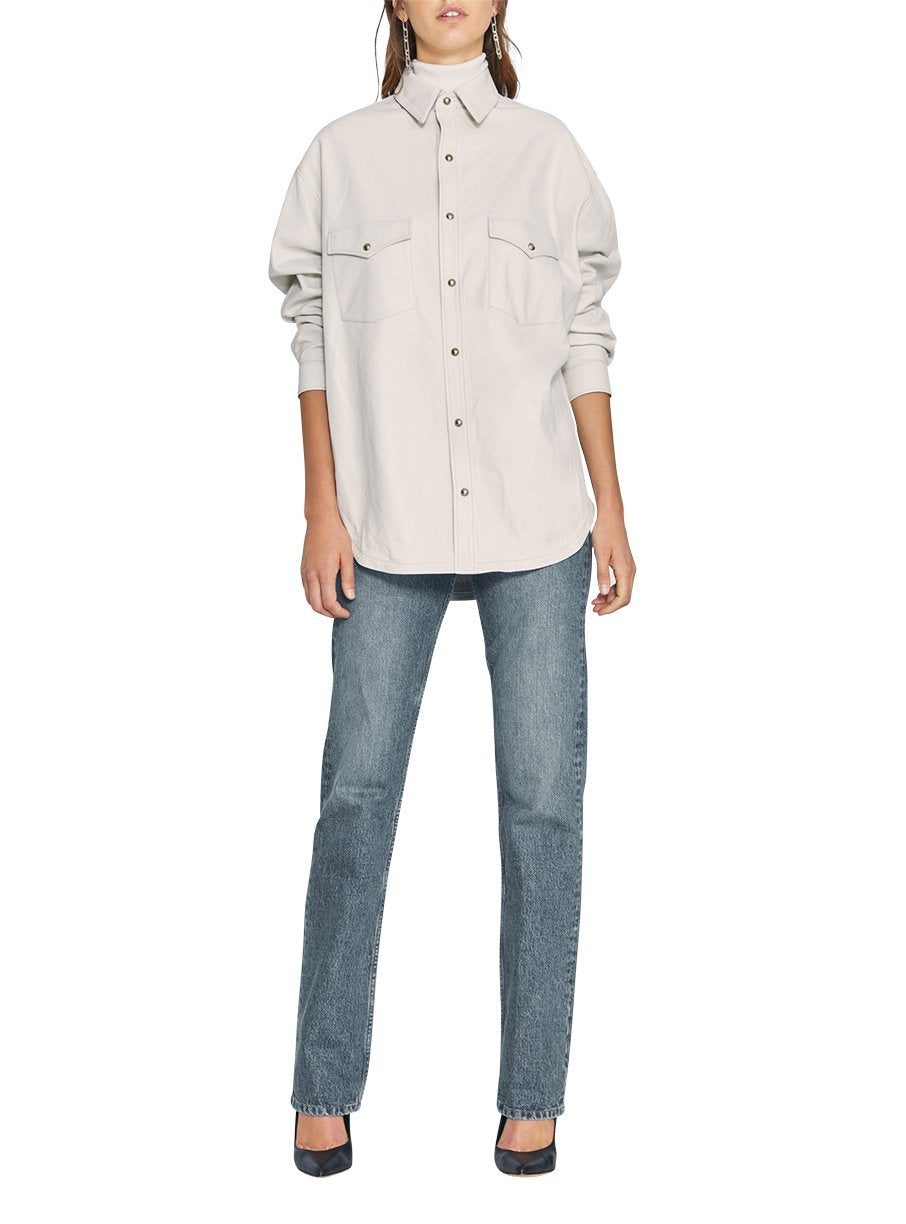 Surchemise Edda en cuir - Off White
