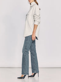 Surchemise Edda en cuir - Off White