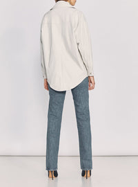 Surchemise Edda en cuir - Off White