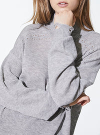 Pull Cymbal en laine - Mixed Grey