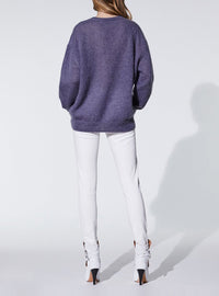 Pull Elkins en mohair - Stripe Blue